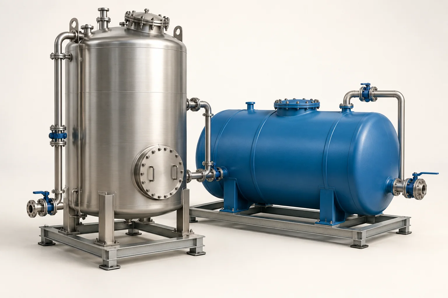 3D concept illustration: Storage & equalisation tanks