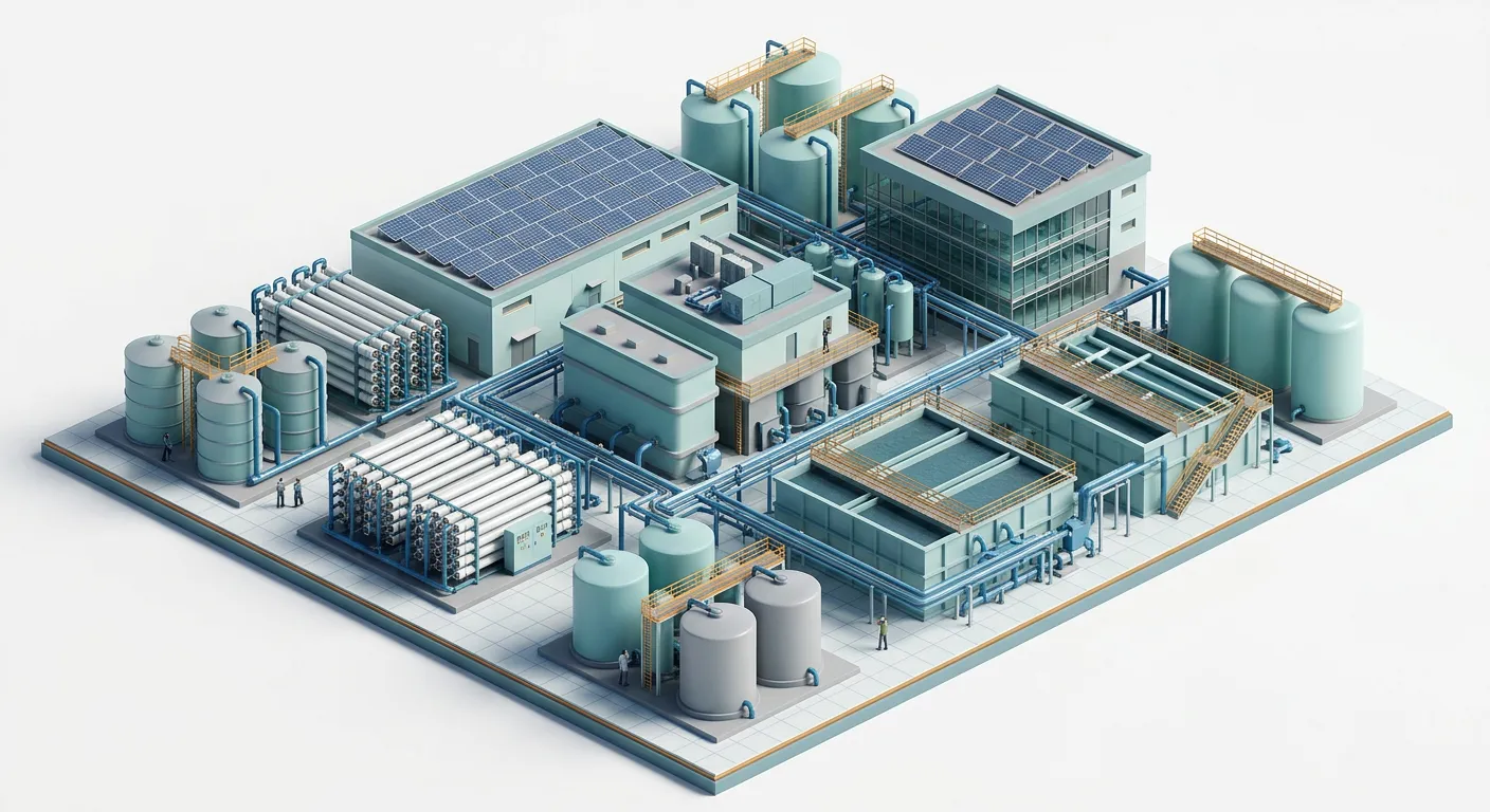 Illustrative 3D engineering complex